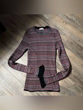 RED Valentino Virgin Wool Striped Knit Sweater